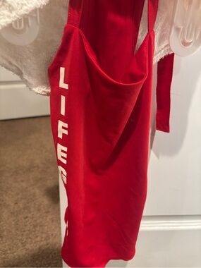 Source Unknown Red Lifeguard Style Dog Vest